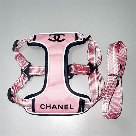 chanel harness for dogs|chanel dog collar and leash.